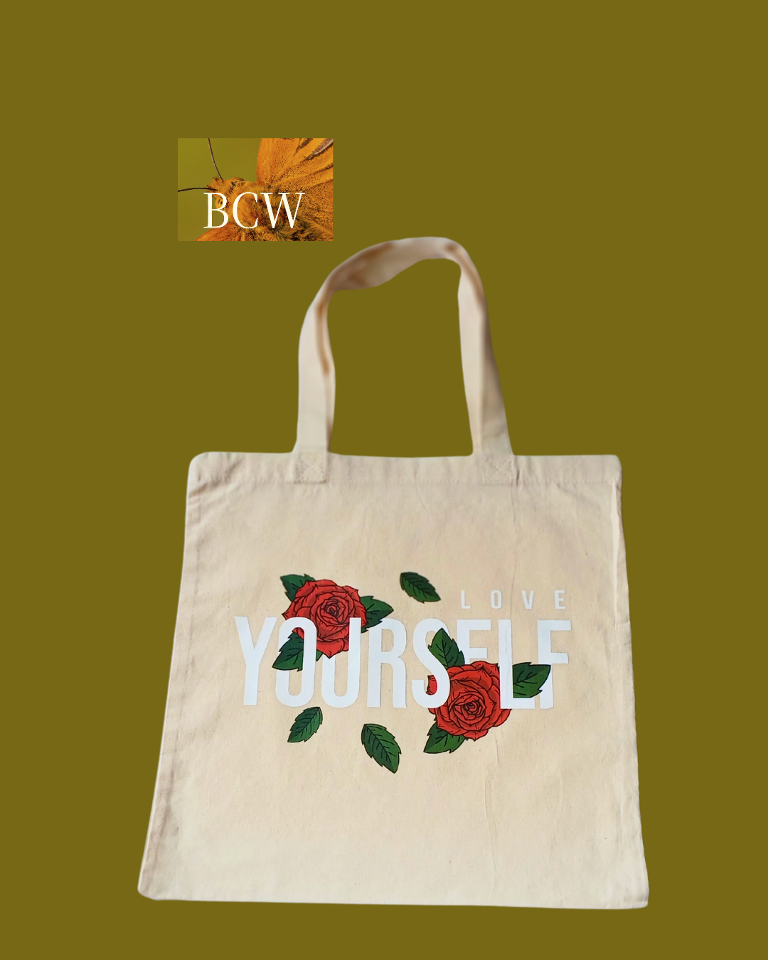 LOVE YOURSELF (Natural Cotton Tote Bag)