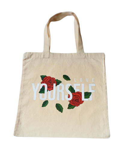 LOVE YOURSELF (Natural Cotton Tote Bag)