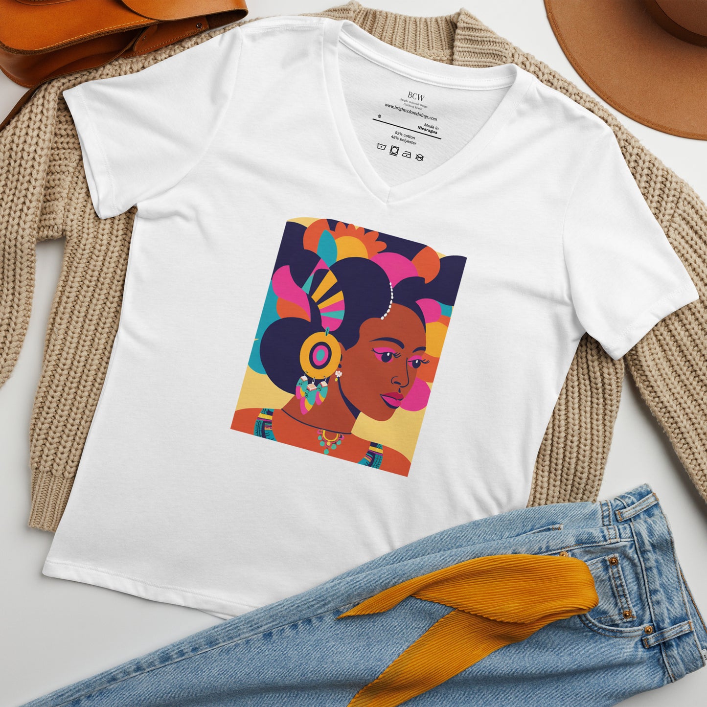 Empowered Elegance Women’s Relaxed V-neck t-shirt