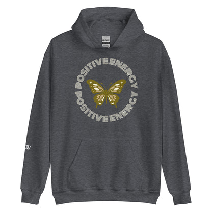 Heather Grey Unisex cozy hoodie. Energy is everything. 