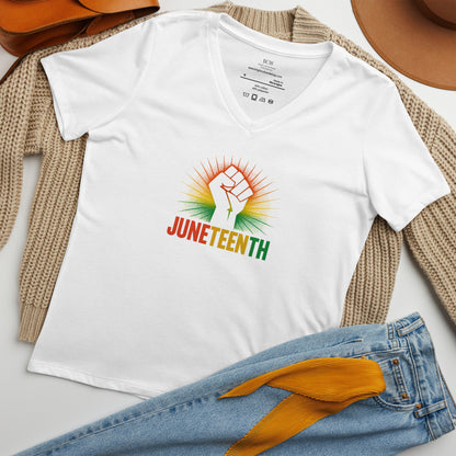 Juneteenth Women’s relaxed V-neck t-shirt