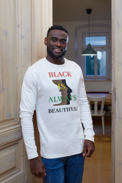 Black History Month is in February. Celebrate all year shop this long sleeve T-shirt via the website www.brightcoloredwings.com 