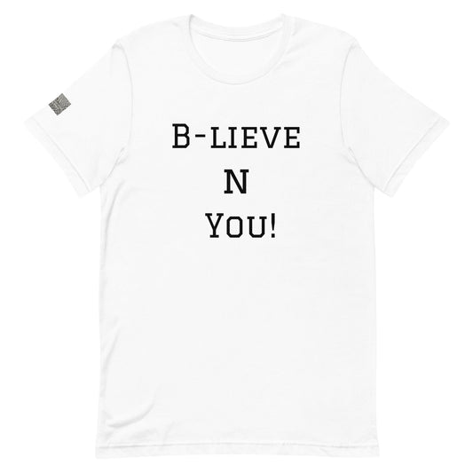 B - LIEVE N You! White Crew Neck Unisex T-Shirt JEANS & T-SHIRT | Date night Fashion